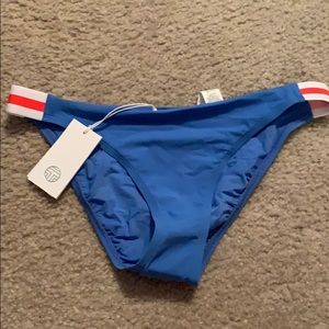 NWT Tory Burch Sport banded bikini bottom BLUE